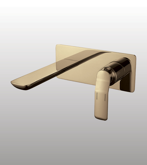 Basin Mixer - Wall-Mounted (Brushed Gold) – Aquant India